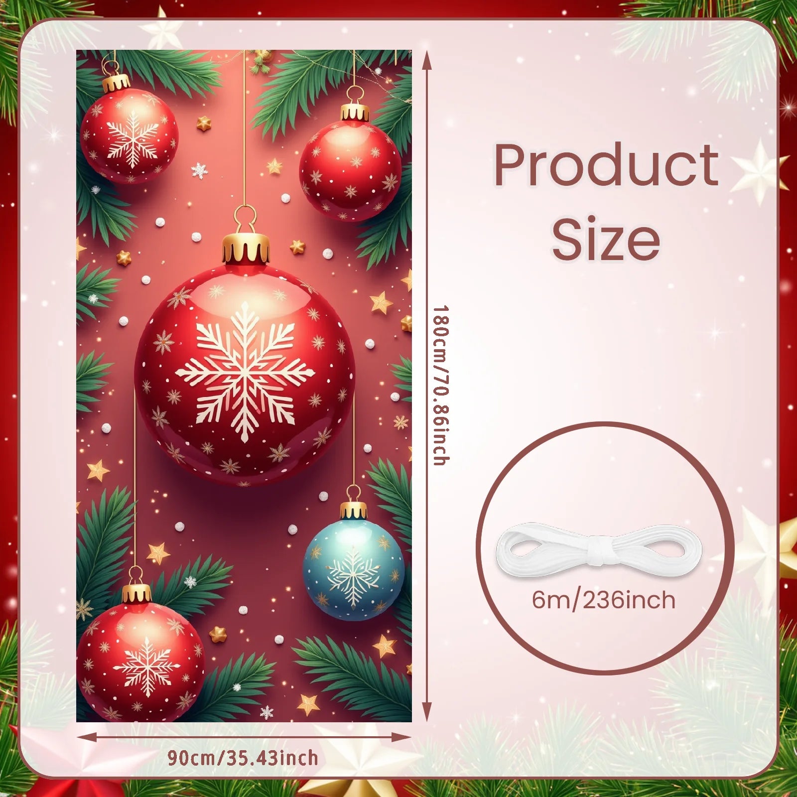 Christmas Hanging Flag Porch Door Banner