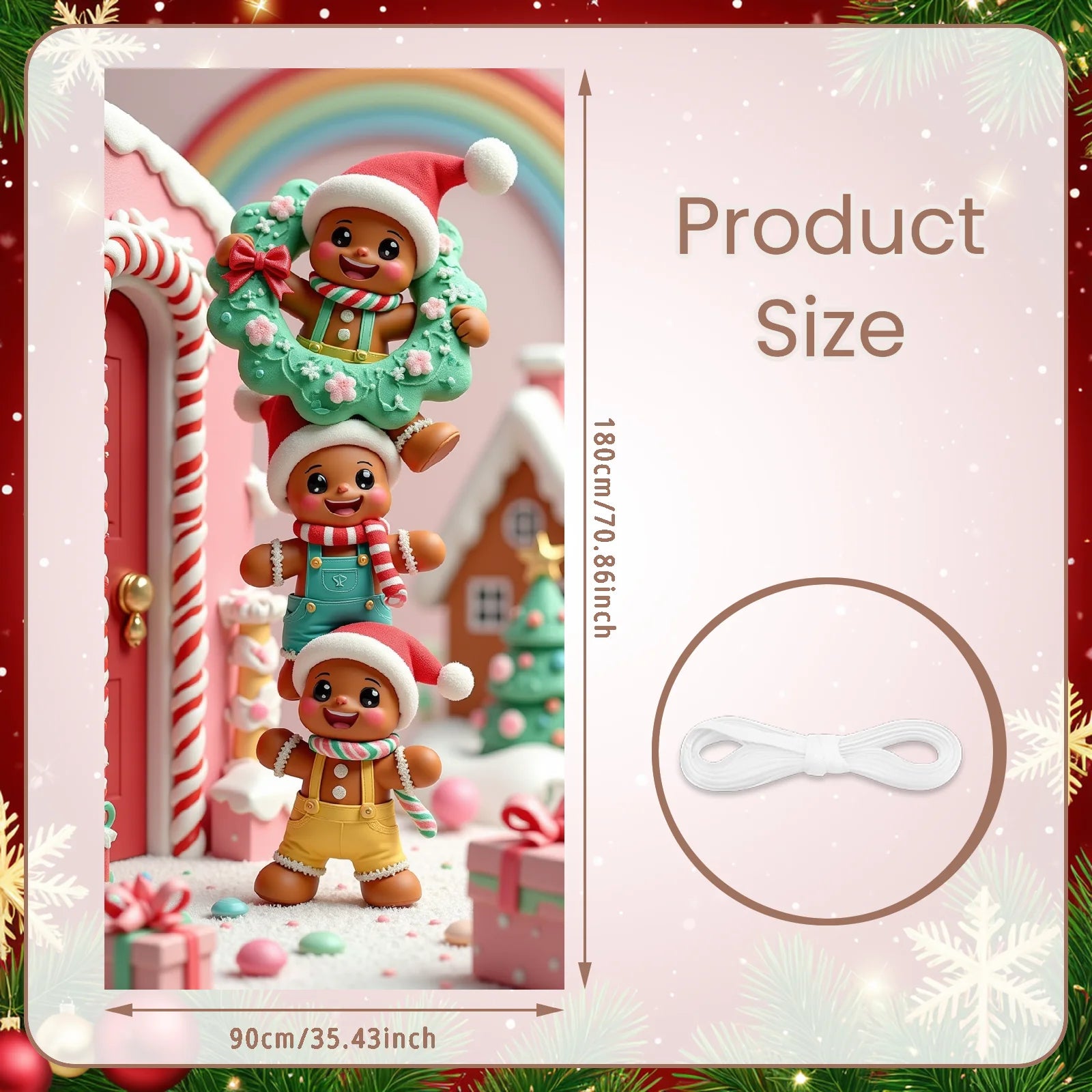 Christmas Hanging Flag Porch Door Banner