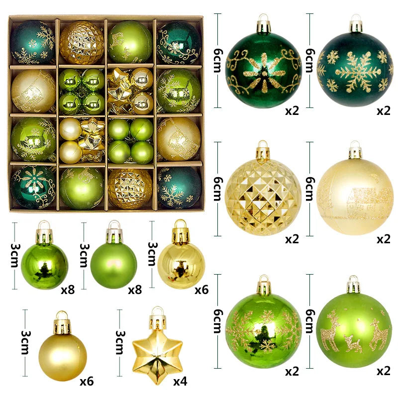 Holiday Ornament Set (44 pcs)