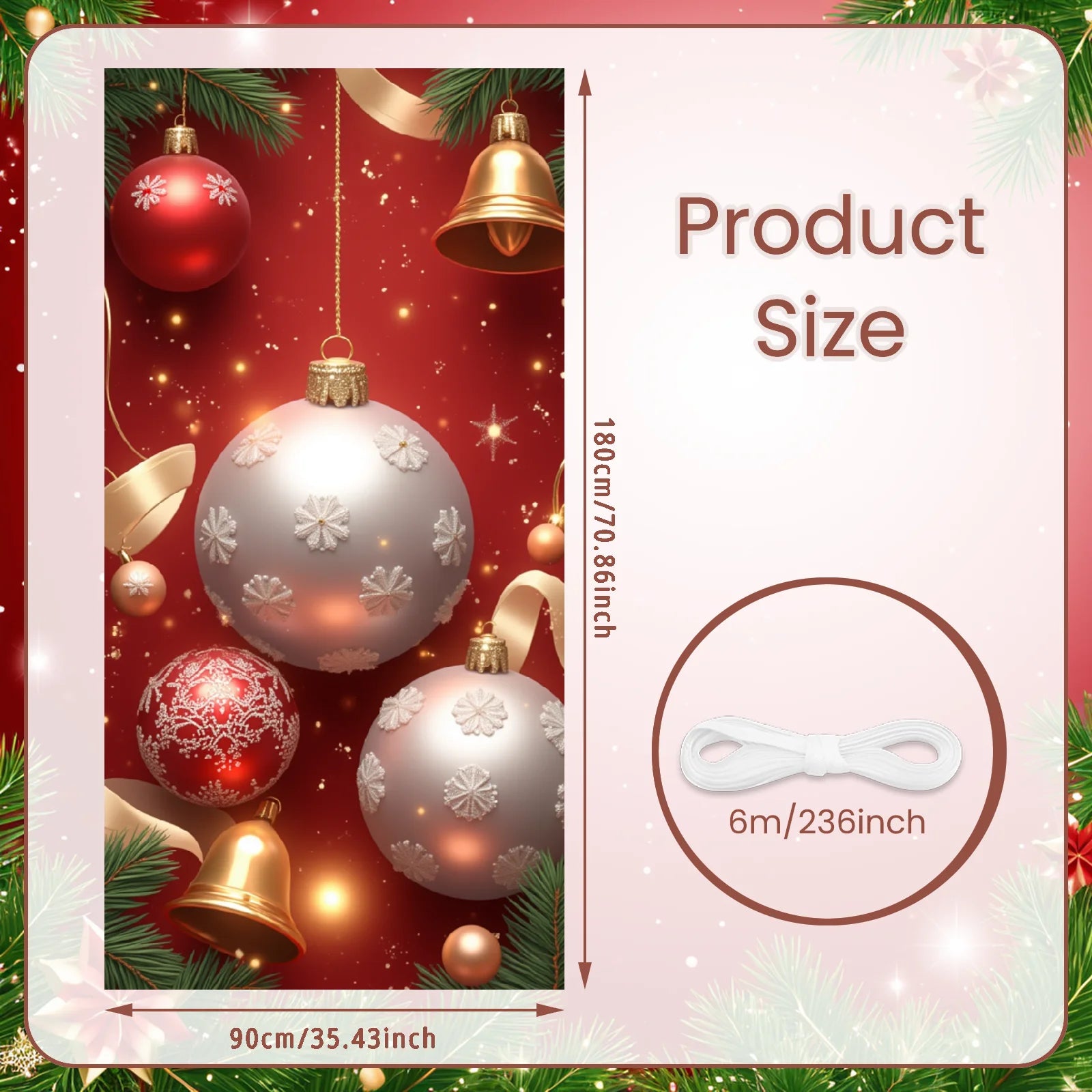 Christmas Hanging Flag Porch Door Banner