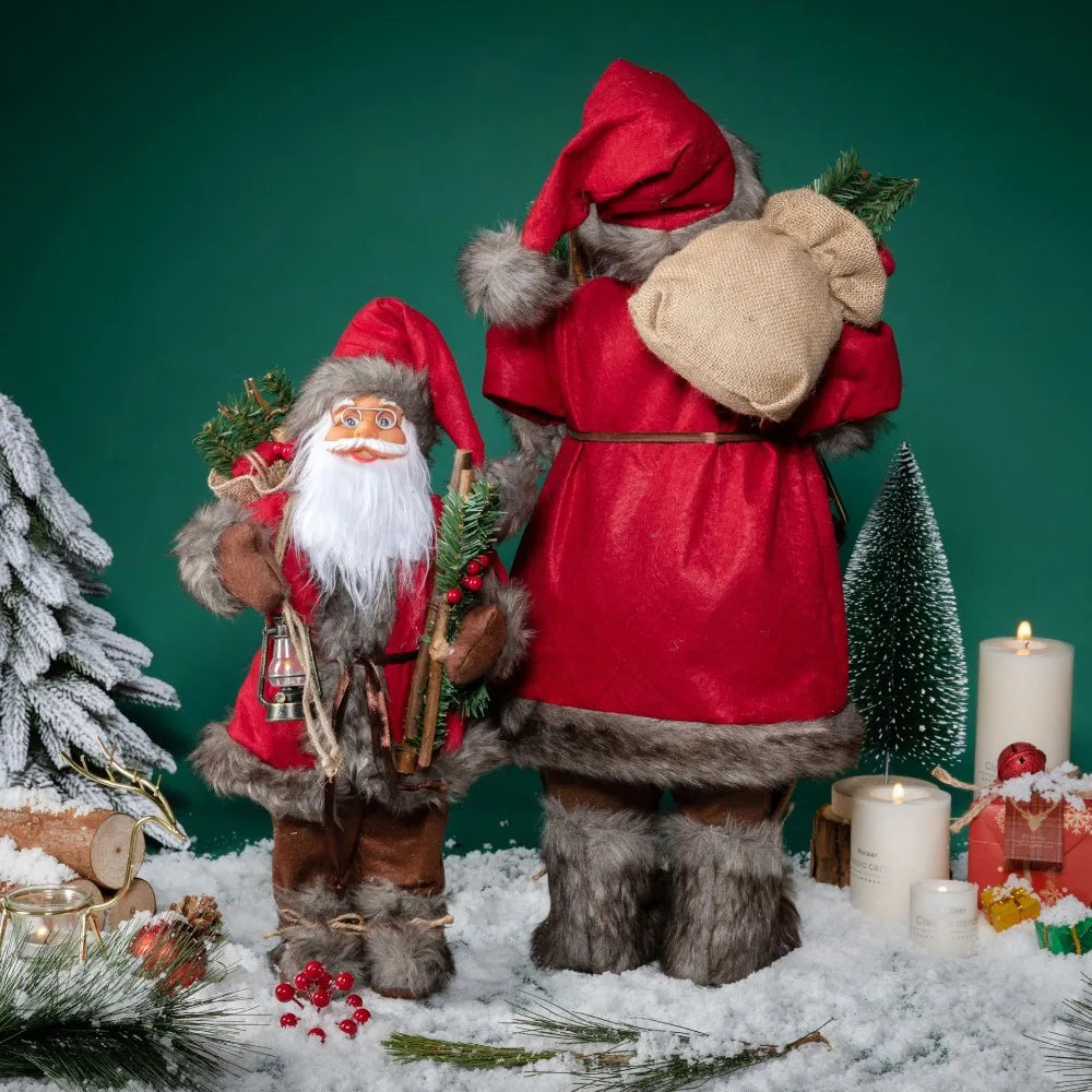 Set of 3 Santa Claus figurines