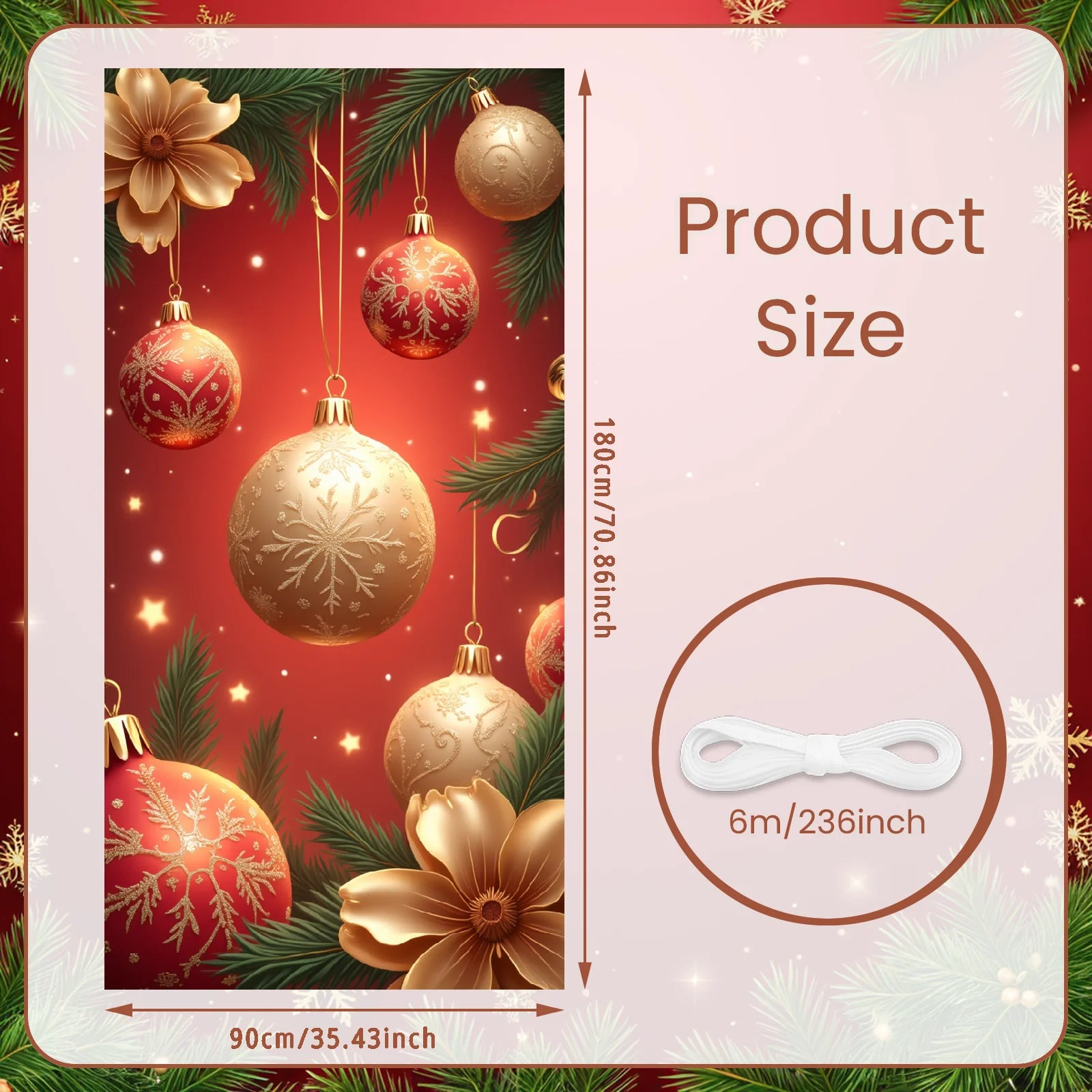 Christmas Hanging Flag Porch Door Banner