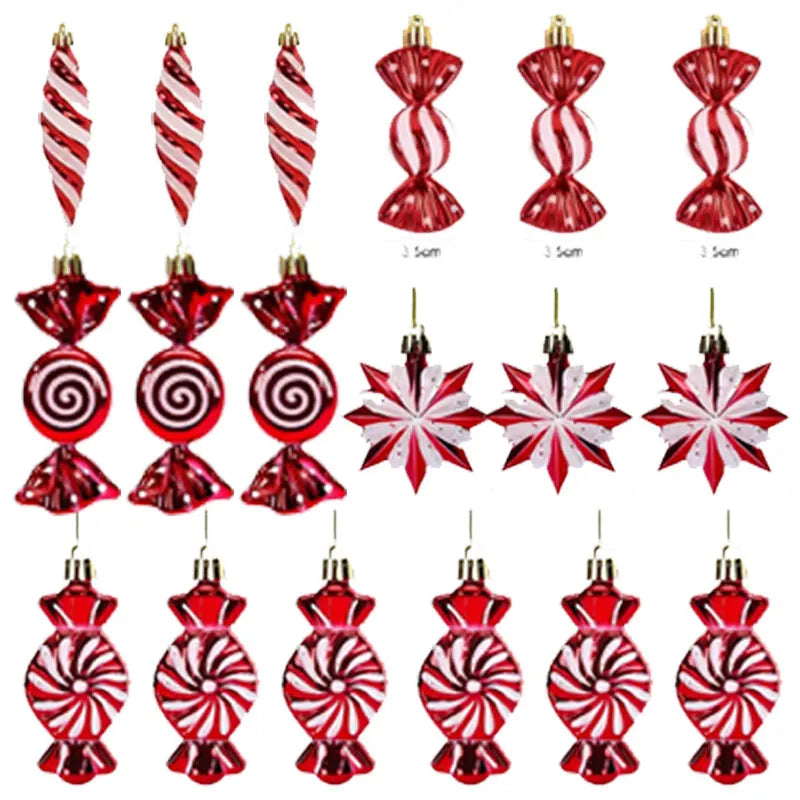 6PCS Christmas Lollipop Candy Ornaments