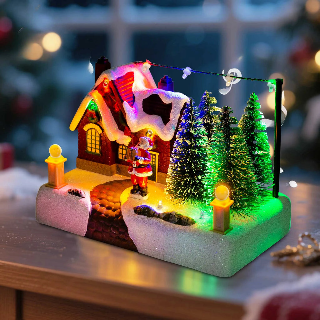 Christmas Village Building with Lights
