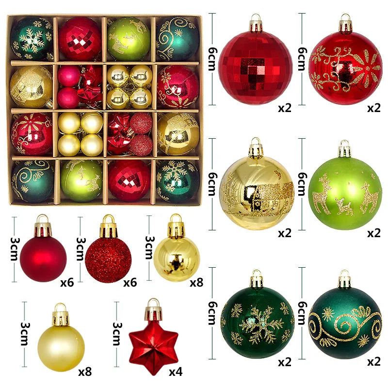 Holiday Ornament Set (44 pcs)