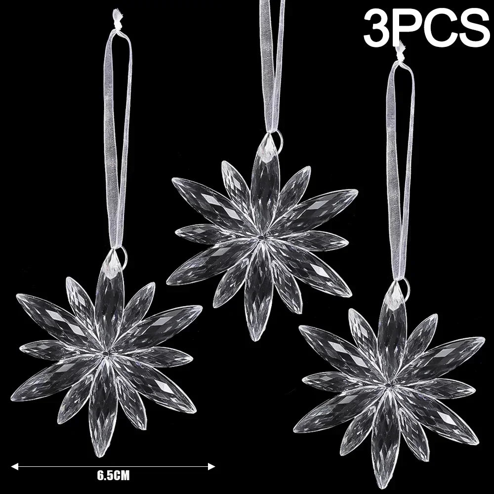 Christmas Transparent Icicle Snowflake