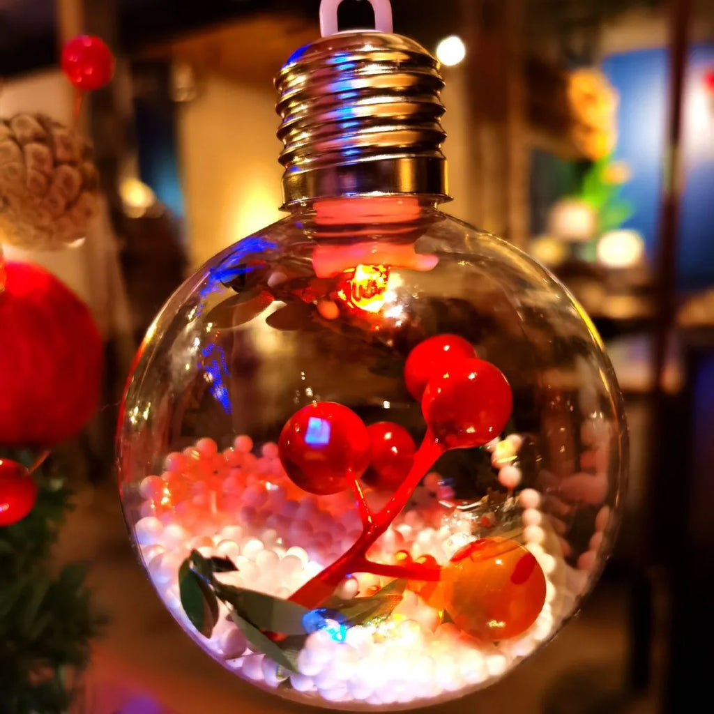 6pcs Christmas balls with lights