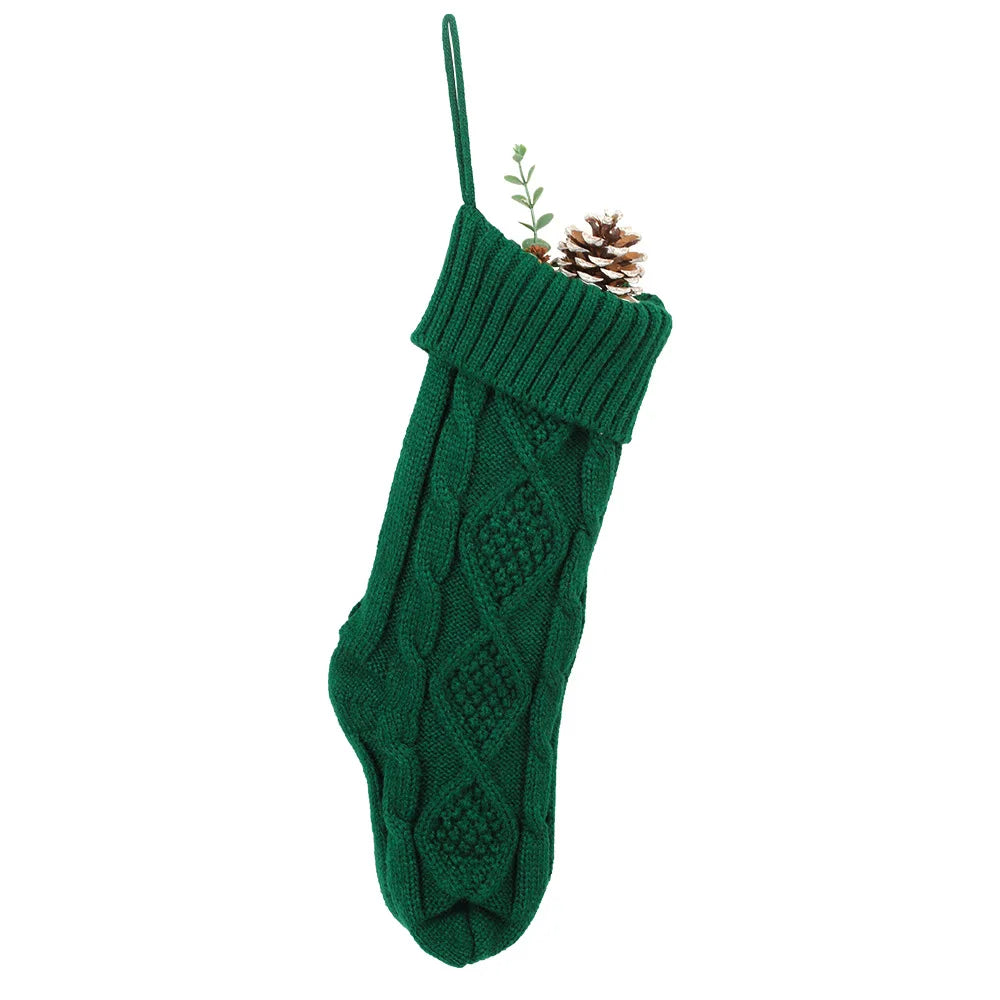 Christmas stocking gift bag Knitted