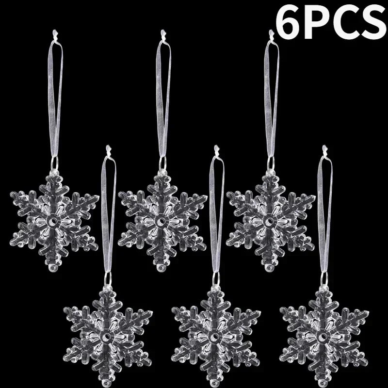 Christmas Transparent Icicle Snowflake