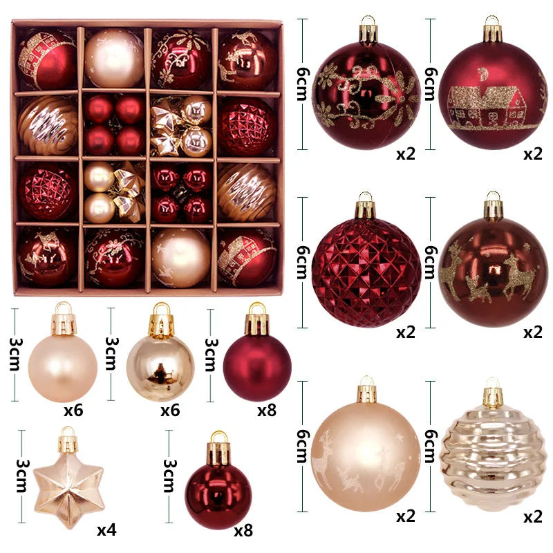Holiday Ornament Set (44 pcs)