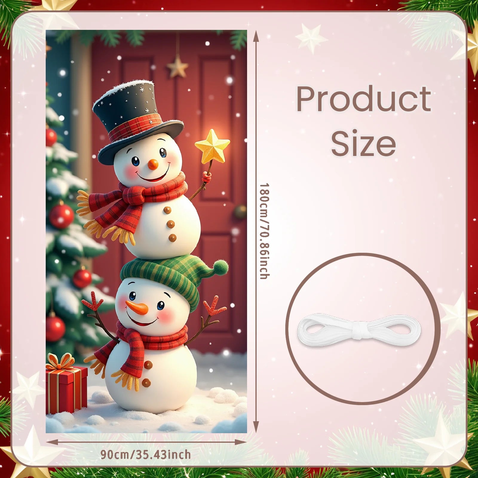 Christmas Hanging Flag Porch Door Banner