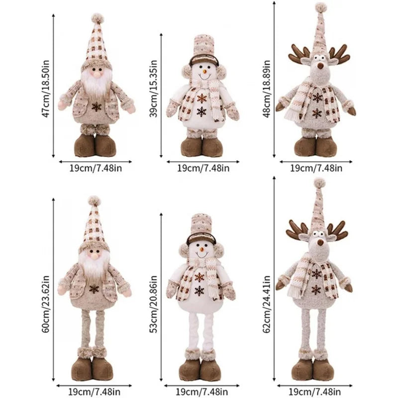 Extendable Santa Snowman Reindeer