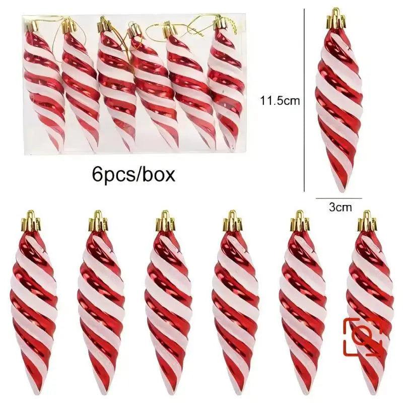 6PCS Christmas Lollipop Candy Ornaments
