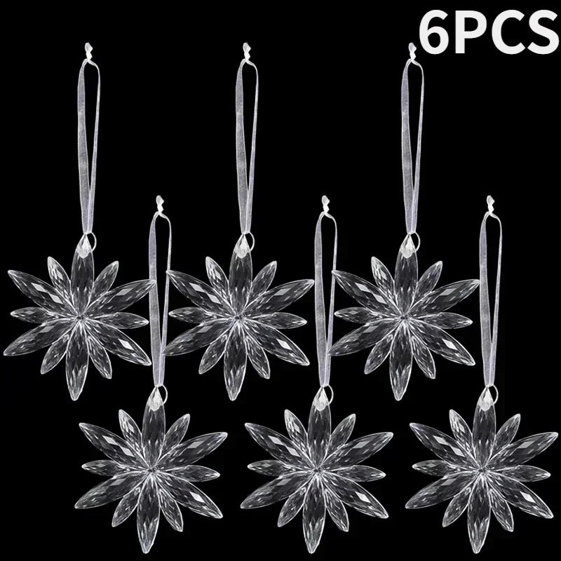 Christmas Transparent Icicle Snowflake