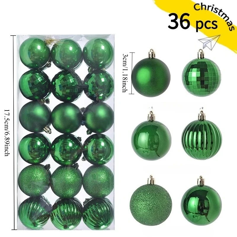 Classic Christmas Balls (36 pcs)