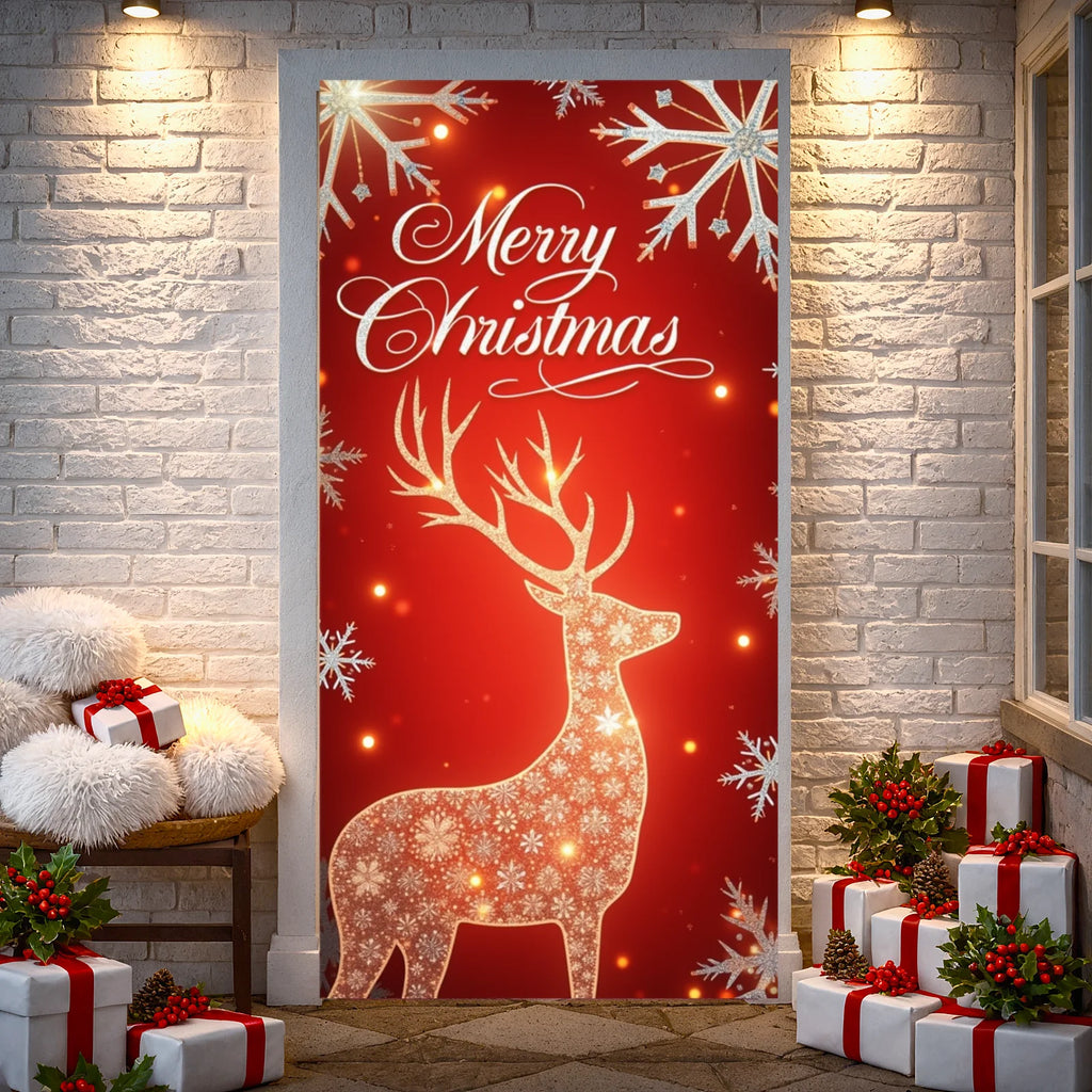 Christmas Hanging Flag Porch Door Banner