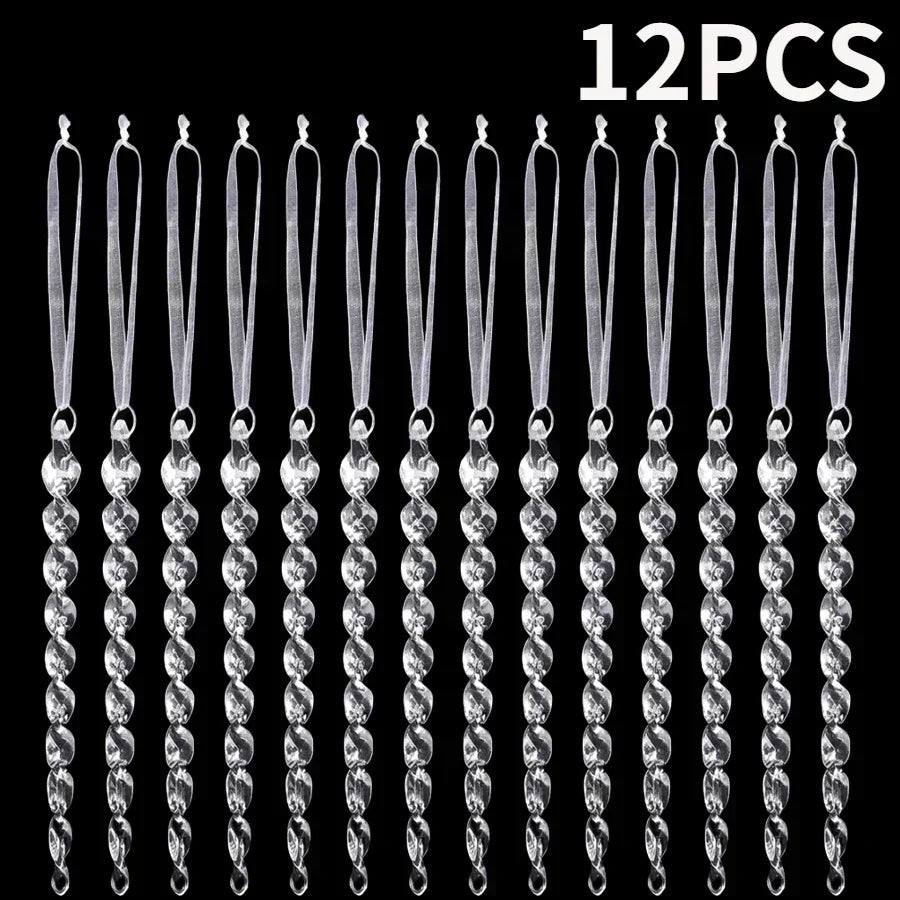 Christmas Transparent Icicle Snowflake