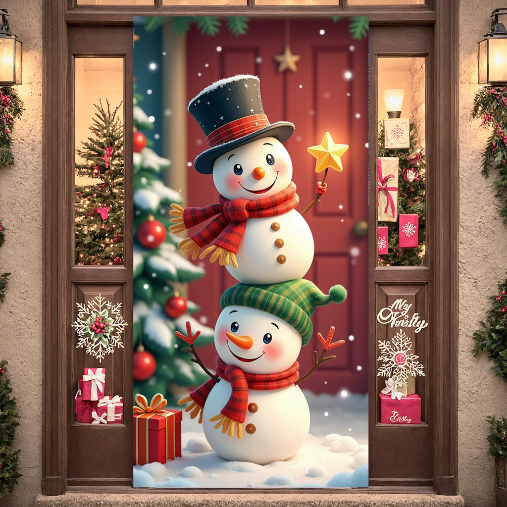 Christmas Hanging Flag Porch Door Banner